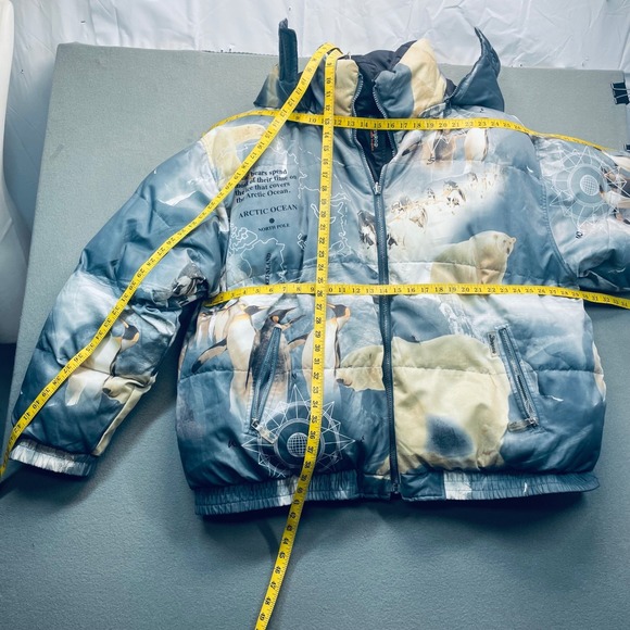 VTG Rugged Wear Men Arctic Expedition Scene Puffer coat Polar Bear Sled Dogs 3XL